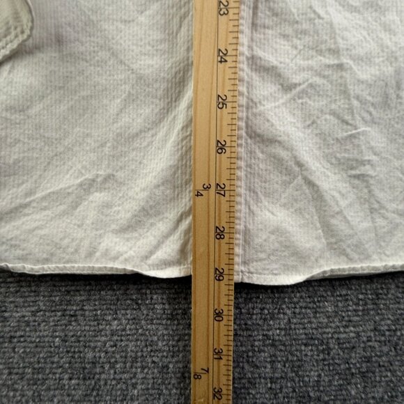 Massimo Dutti Men White Long Sleeve Button Up Shirt Elbow Patches Large Finest - Picture 3 of 16